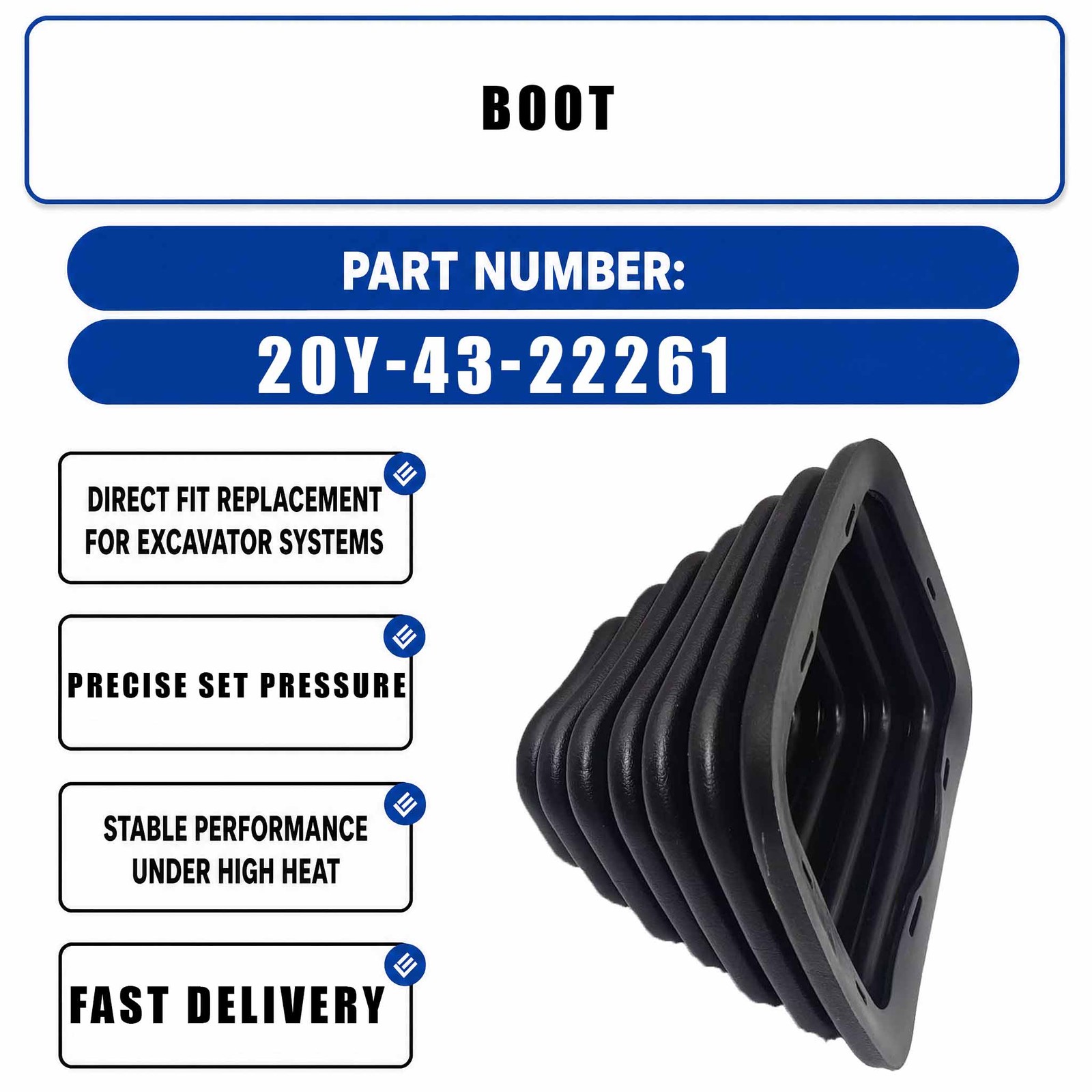 Boot 20Y-43-22261 For Komatsu PC100-6 PC200-6 PC200-7 PC220-7 PC220-8 PC240-8