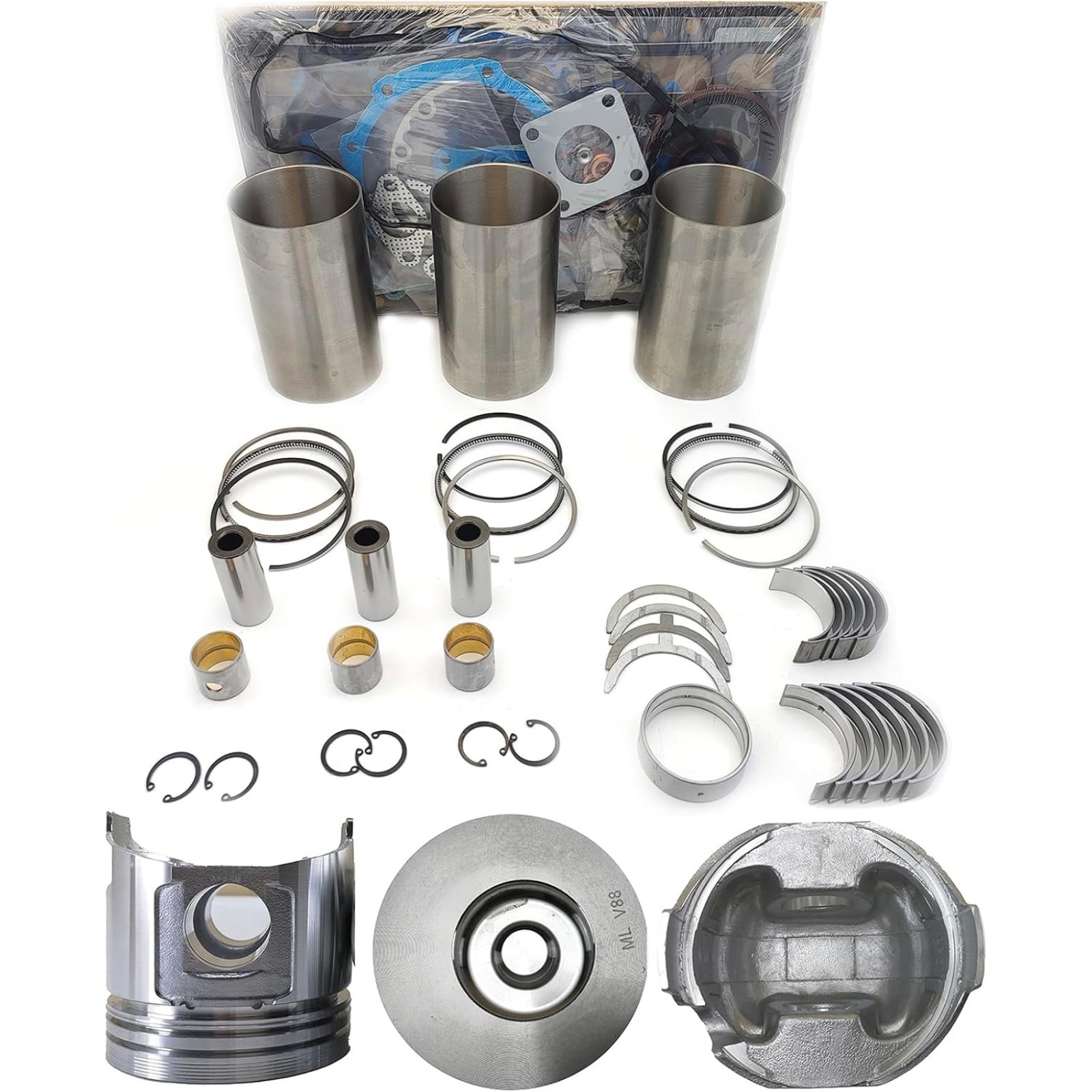 3TNV88 Engine Overhaul Rebuild Kit (No valve set) for Yanmar 3TNV88 3TNV88C