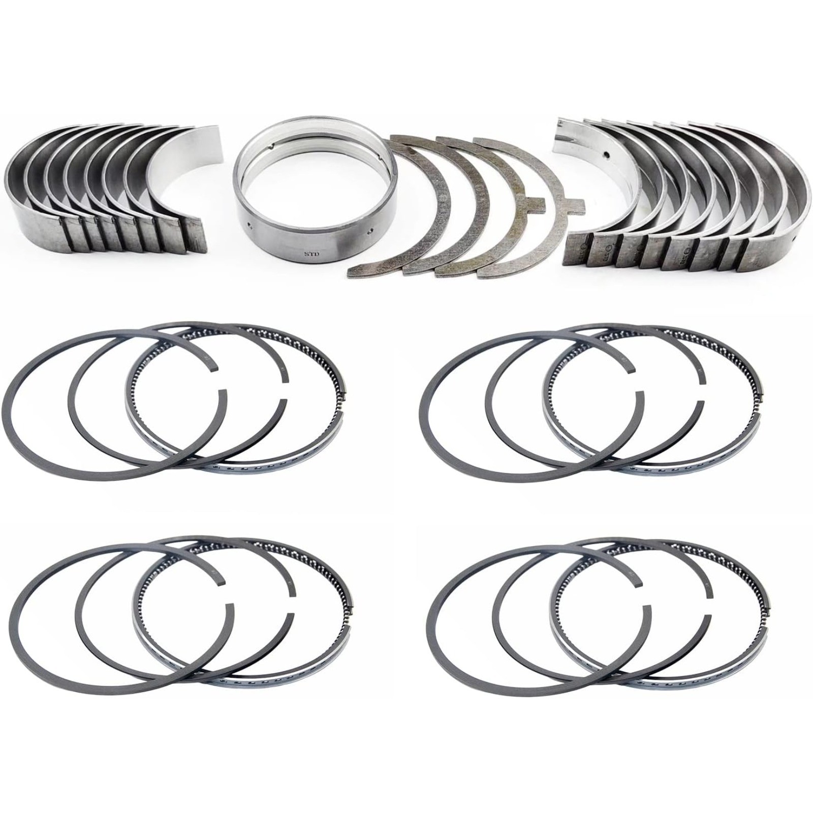 V1500 STD Bearing kit set+ Piston Rings for Kubota V1500 Engine