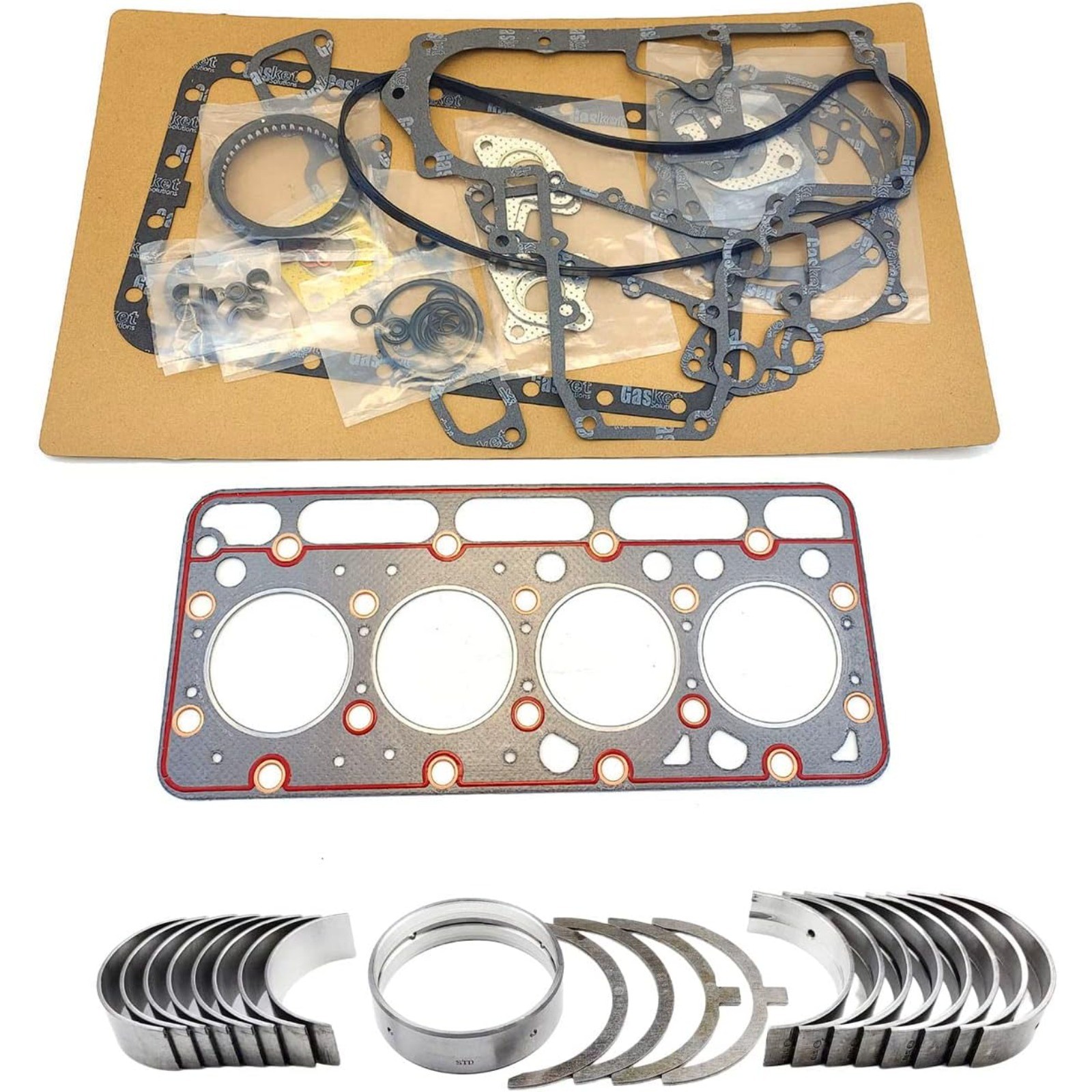 V1500 Metal Kit + Full Gasket Kit For Kubota V1500 Engine