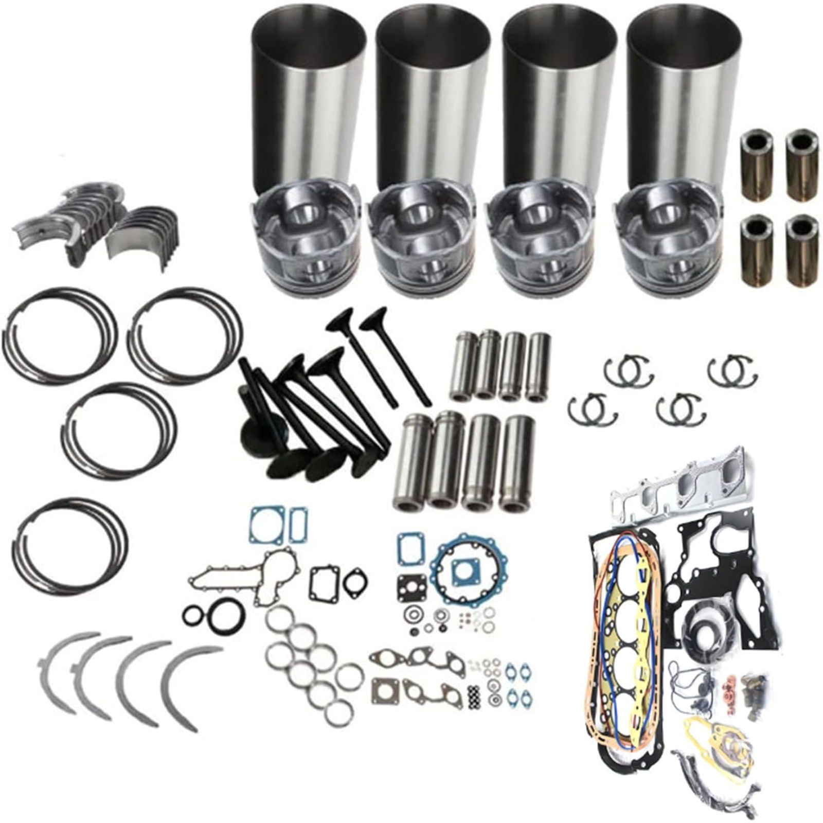4JB1 Overhaul Rebuild Kit For Sumitomo Bobcat Excavators Isuzu 4JB1 Engine