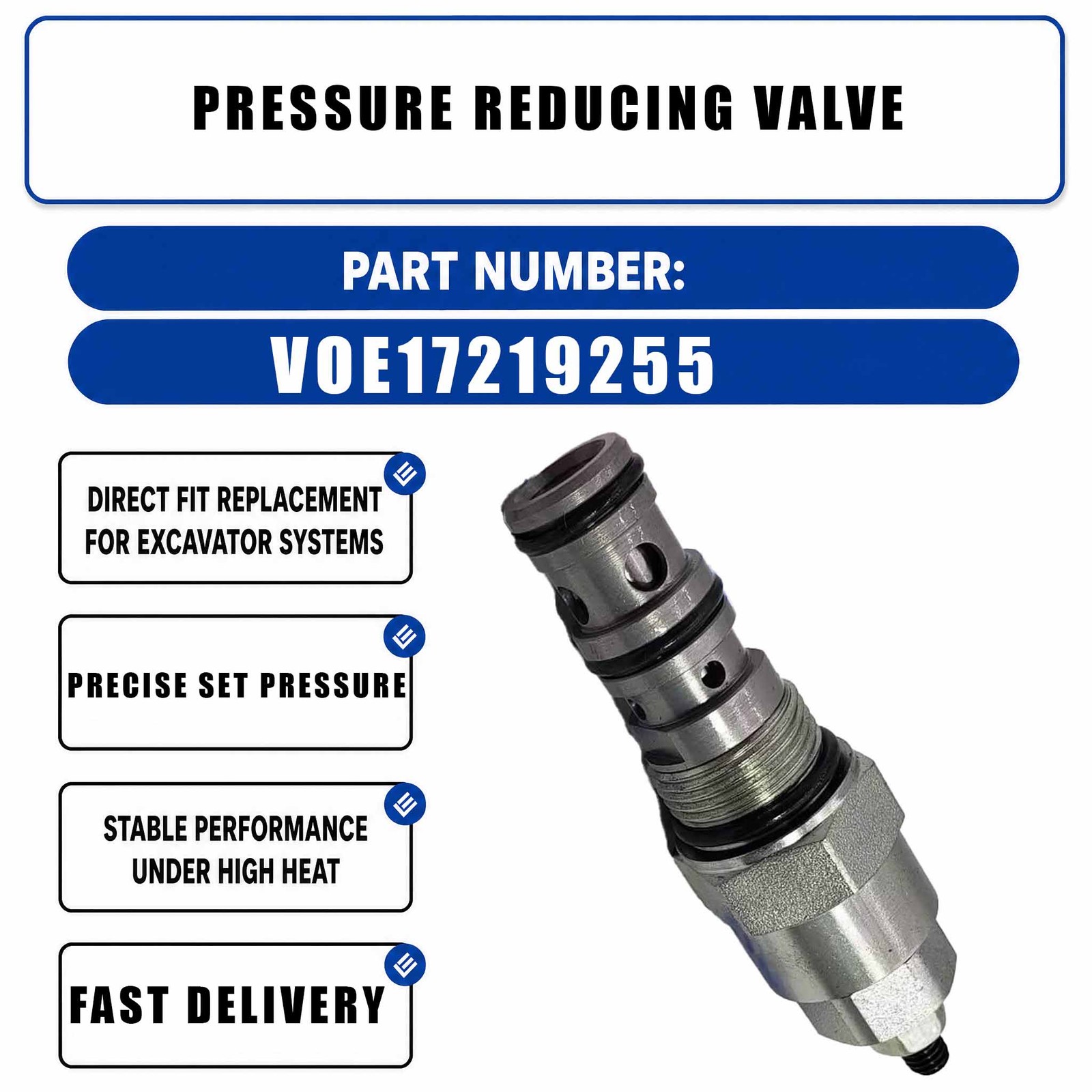17219255 VOE17219255 Pressure Reducing Valve For Volvo A25F A30F A35F A40F