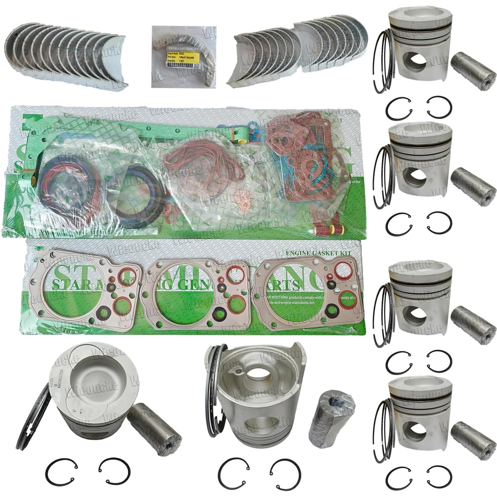 6D22 Overhaul Rebuild Kit Fits for Mitsubishi 6D22T Engine Piston ME052792