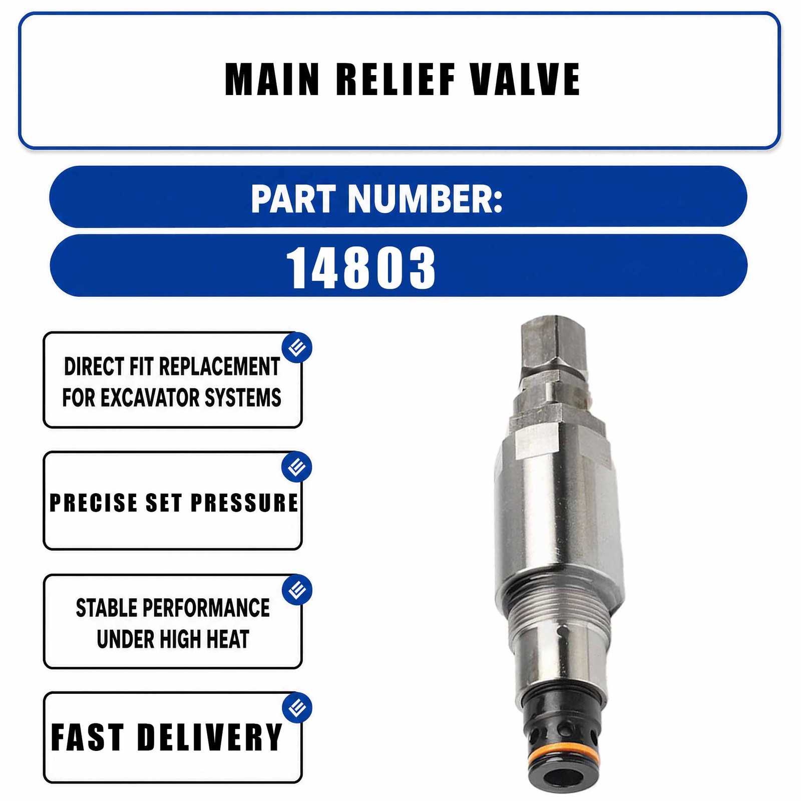 Main Relief Valve 2032300162 HM-E10054 KZ000775 14803 For Parker AV280