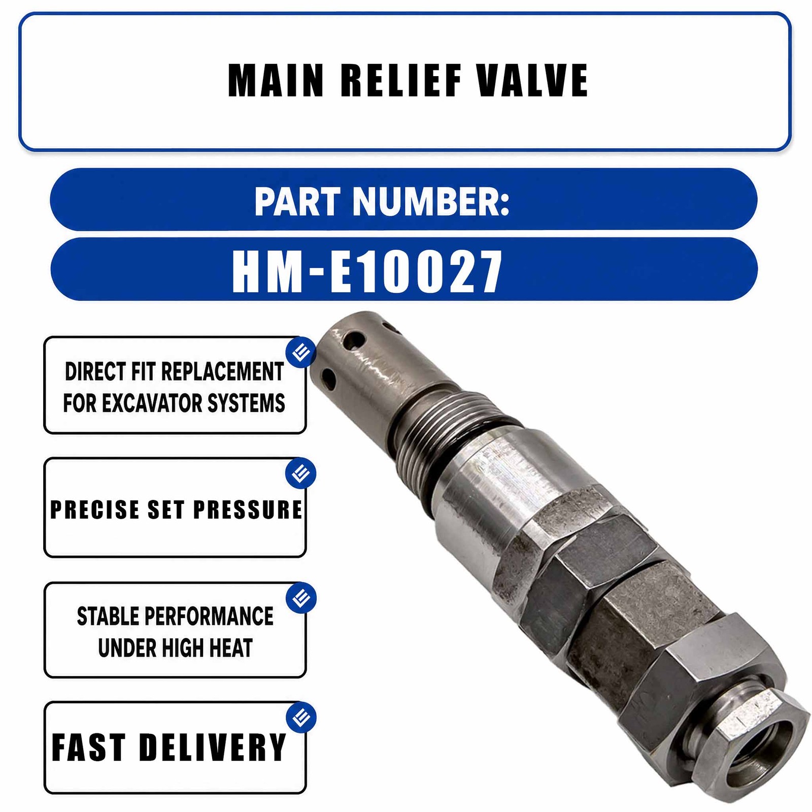 Main Relief Valve 14787 For Daewoo Doosan DH220-5 EC210 E240 E290 DH225-7