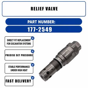 Relief Valve KZ000767 YN22V00014F1 14785 For Hitachi EX200-5 Crawler Excavators