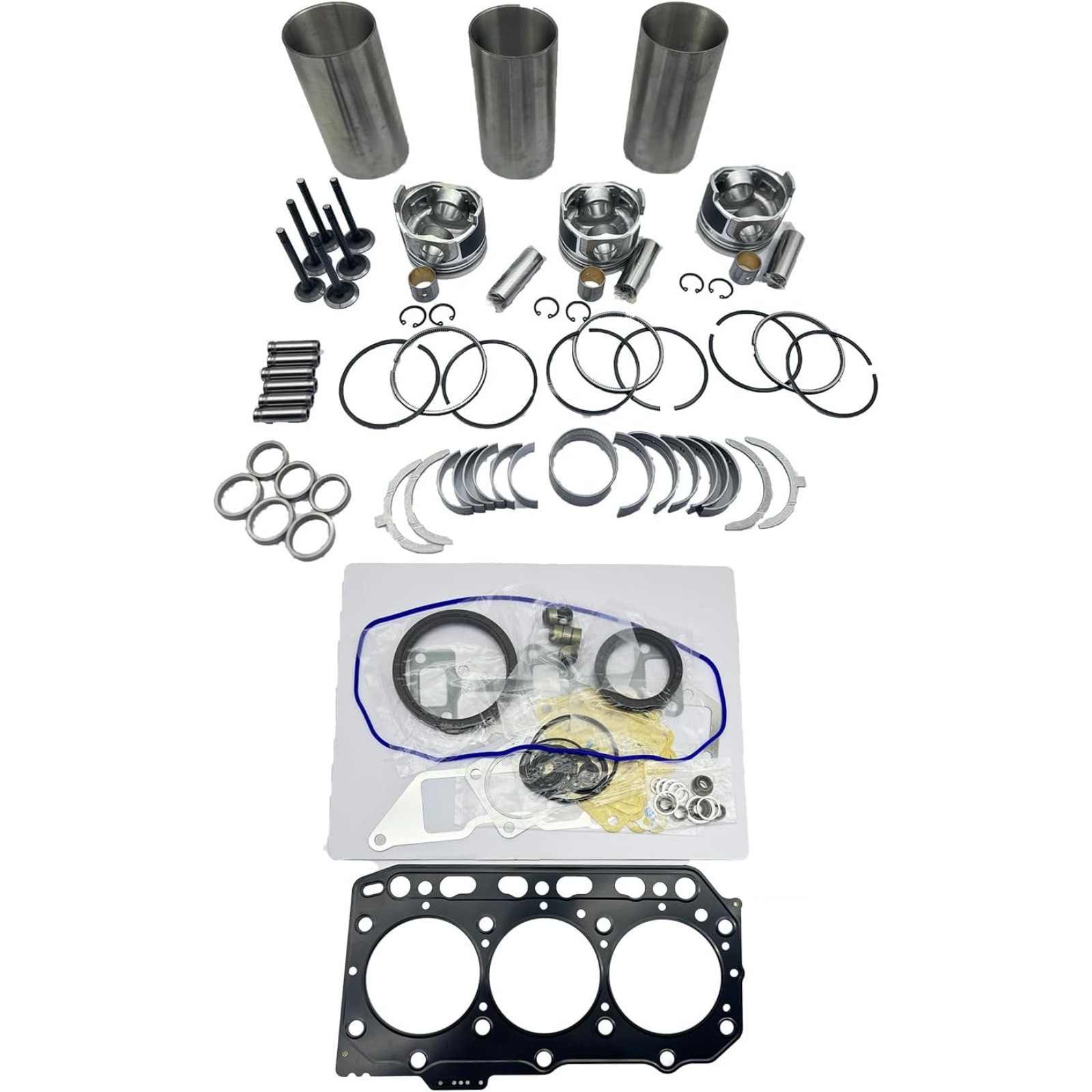 D1100 Overhaul Rebuild Kit For Kubota L225 Tractor Piston 15221-21110
