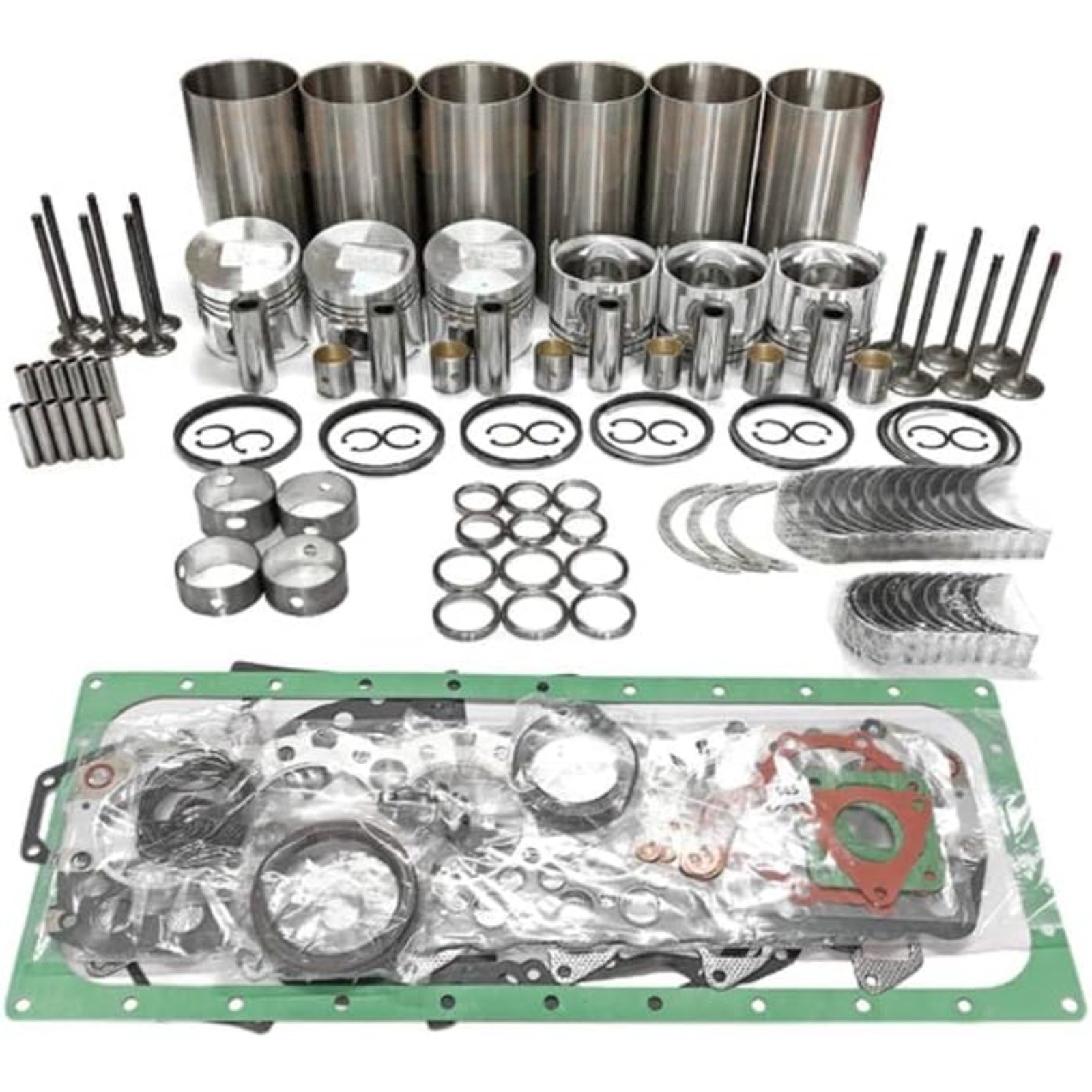 6D114E Engine Overhaul Rebuild Kit Compatible with Komatsu PC300-8 Excavators