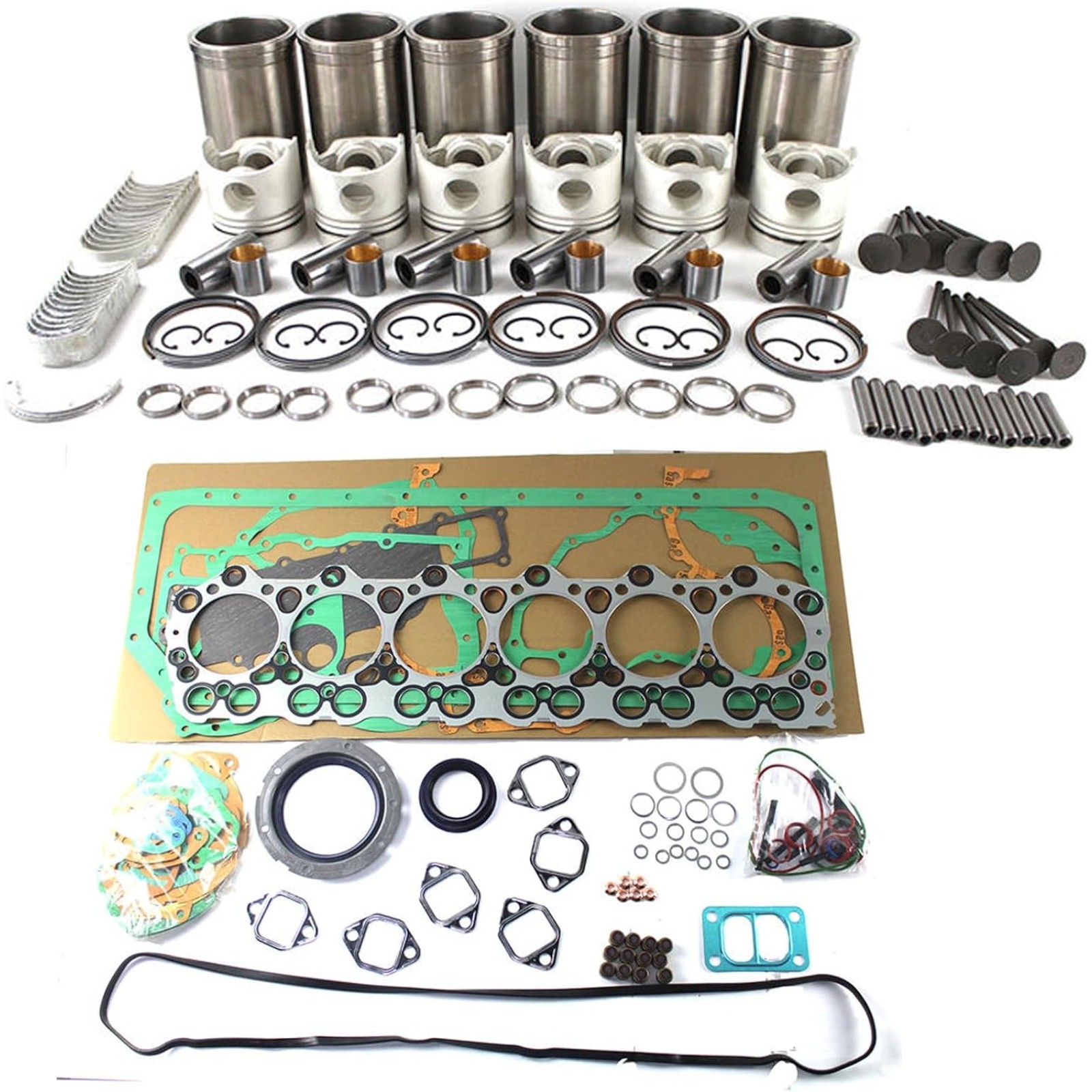 6D34 6D34T Engine Overhaul Rebuild Kit Compatible with Mitsubishi 6D34 6D34T
