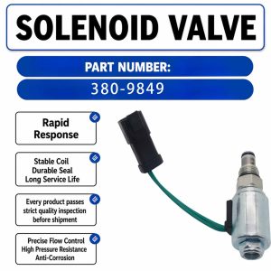 24V Solenoid Valve 380-9849 For Caterpillar CAT D7R II Wading Tractor