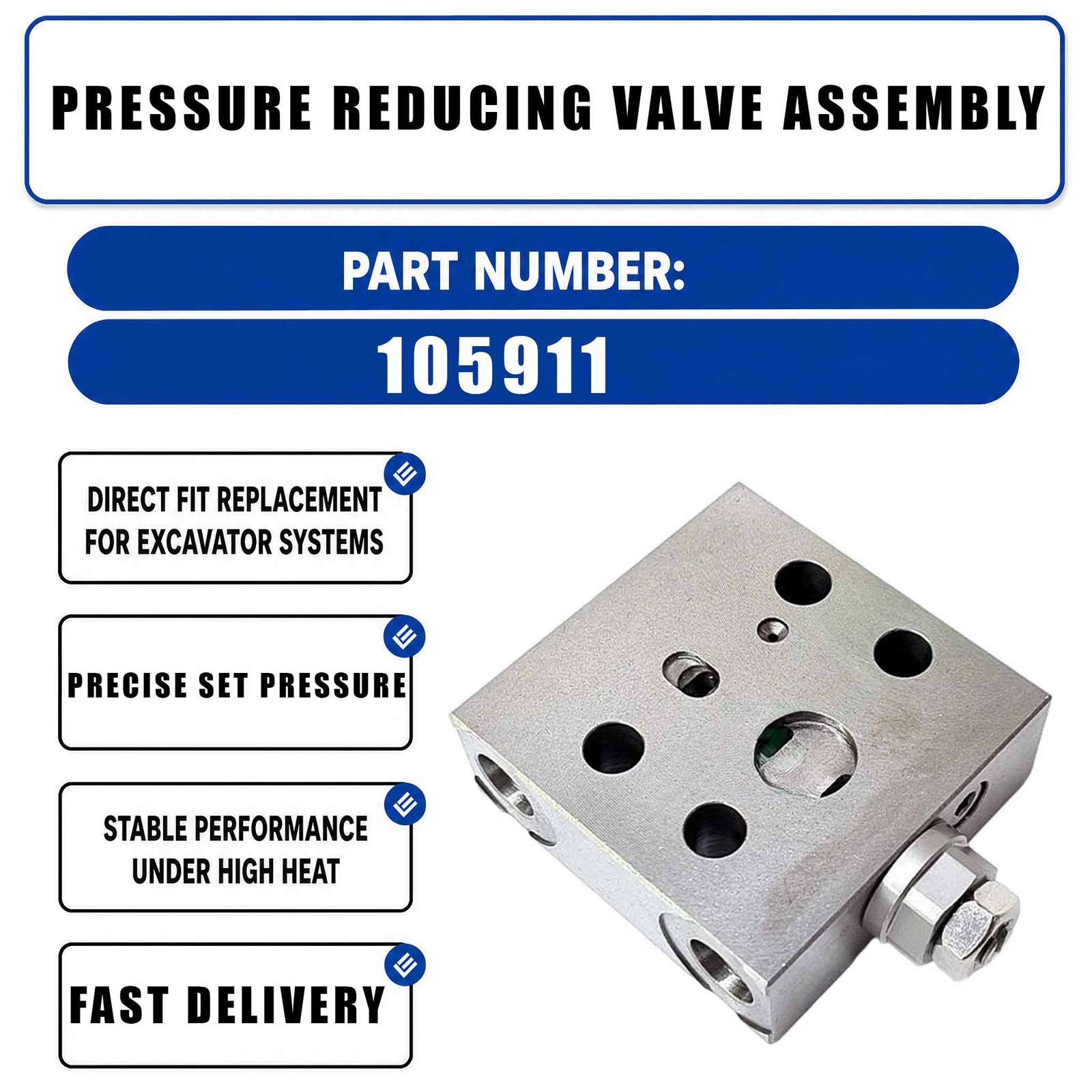 Pressure Reducing Valve Assembly 702-21-55100 For Komatsu PC130-7 Crawler