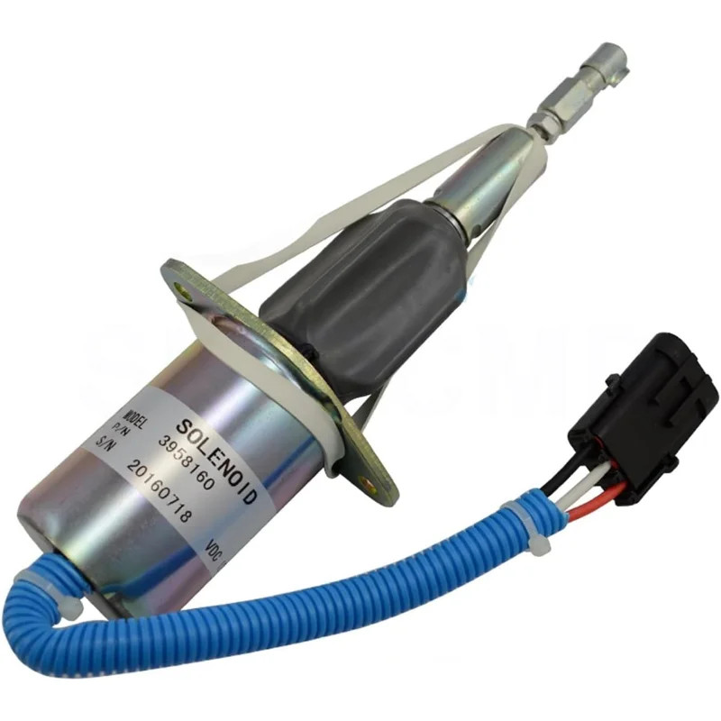 12V Fuel Shutdown Solenoid Valve 3958160 SA4978-12 For Cummins 6BTA5.9-M2 Engine