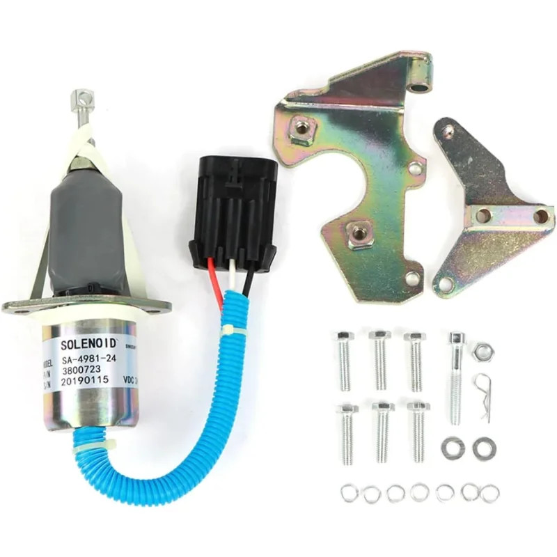 24V Fuel Stop Solenoid Valve SA-4981-24 For Cummins 5.9L Engine 1994-1998