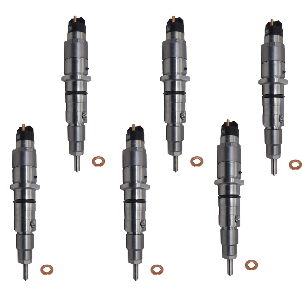 6PCS Fuel Injector 0445120305 For Komatsu PC360-10 PC390-10 D65EX-17 Excavator
