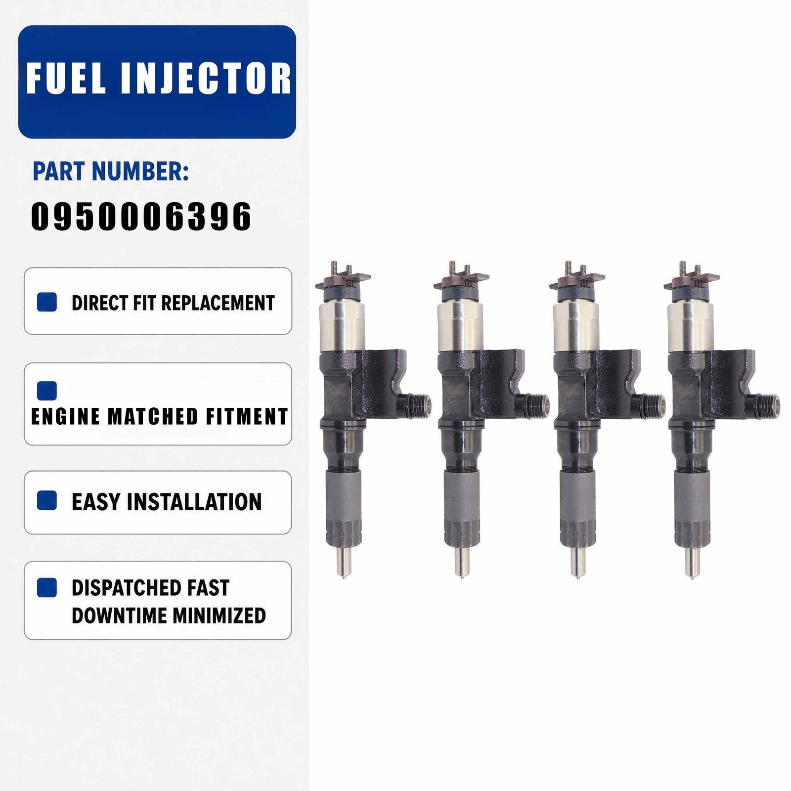 8976097915 4PCS Fuel Injector For Denso Isuzu 4HK1 5.2L 6HK1 7.8L FTR FVR FXR