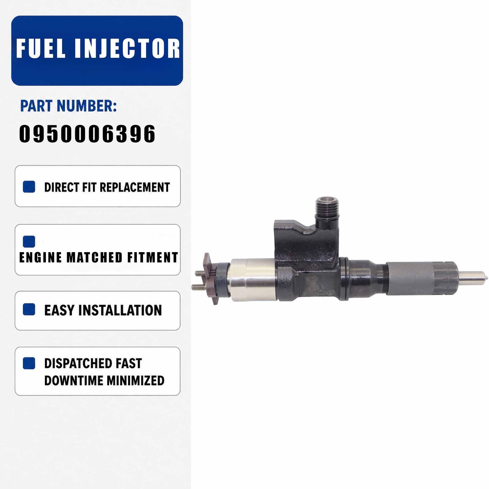 1PCS Fuel Injector 0950006392 For Denso Isuzu 4HK1 5.2L 6HK1 7.8L FTR FVR FXR