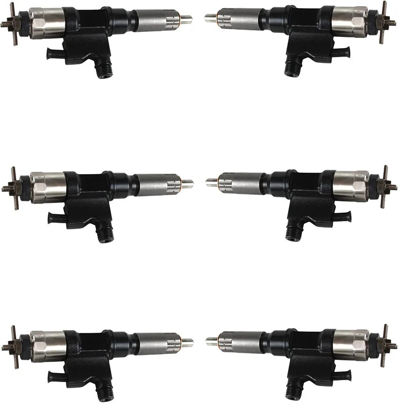 6PCS Fuel Injector 095000-0660 095000-0661 8-98284393-0 For Isuzu 4HK1 5.2L 6HK1
