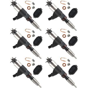 6PCS Fuel Injector 095000-6310 095000-6311 RE546784 SE501925 For John Deere 3029