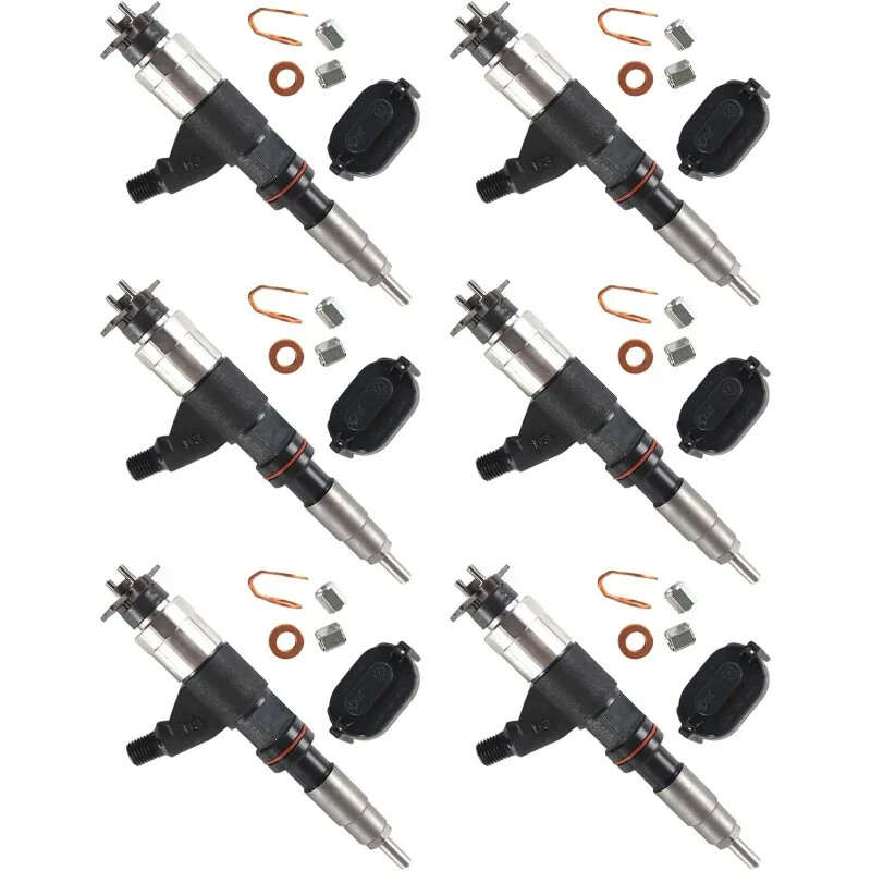 6PCS Fuel Injector 095000-6310 095000-6311 RE546784 SE501925 For John Deere 3029