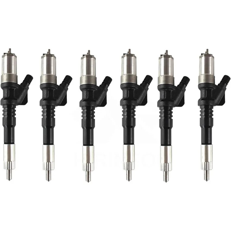 6PCS Common Rail Fuel Injector 6156-11-3320 6156113320 For Komatsu SA6D125E