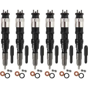 6PCS Fuel Injector 095000-6490 RE546781 RE524382 SE501962 For John Deere