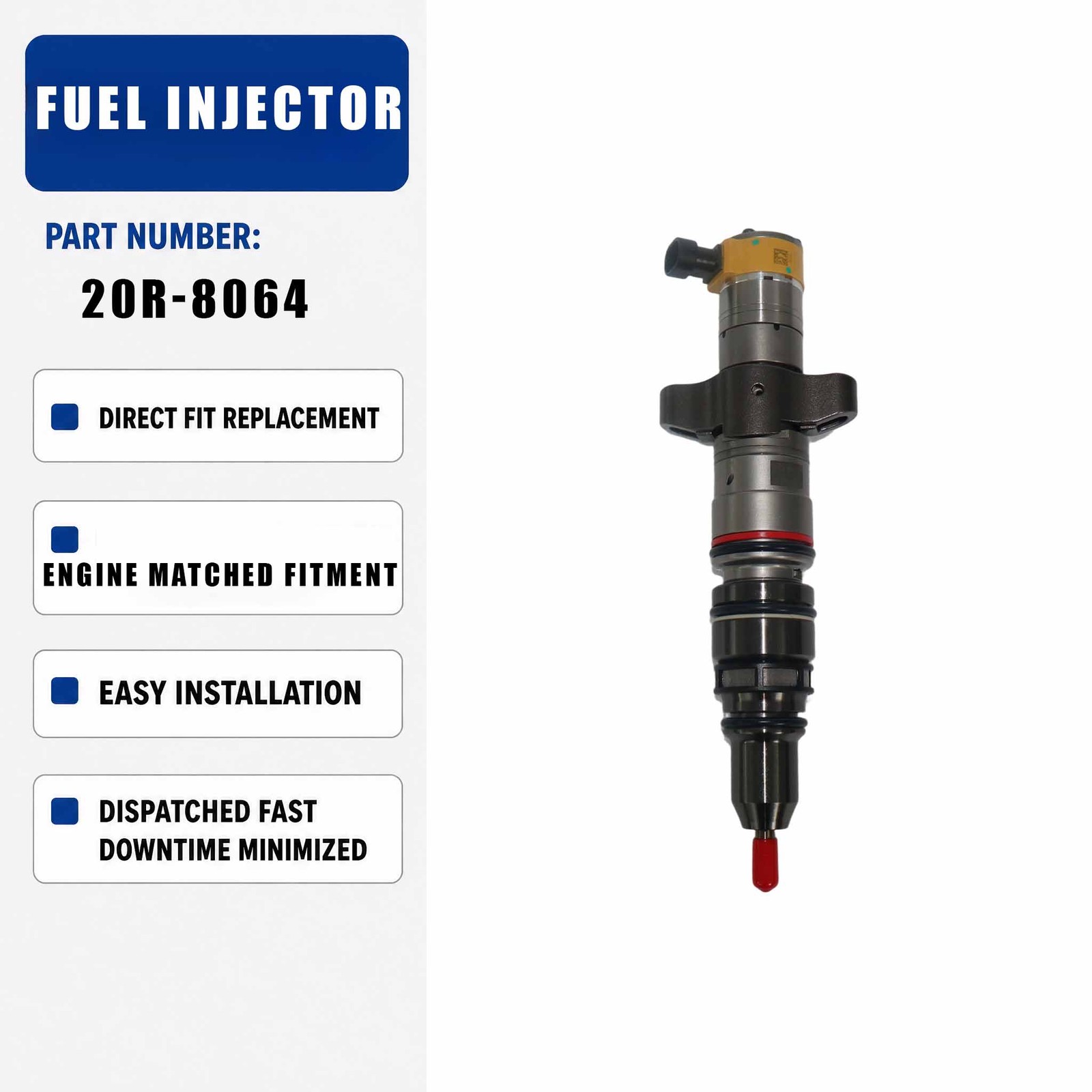 10R-4761 1PCS Fuel Injector For Caterpillar CAT C7 Powertrain C7 Engine