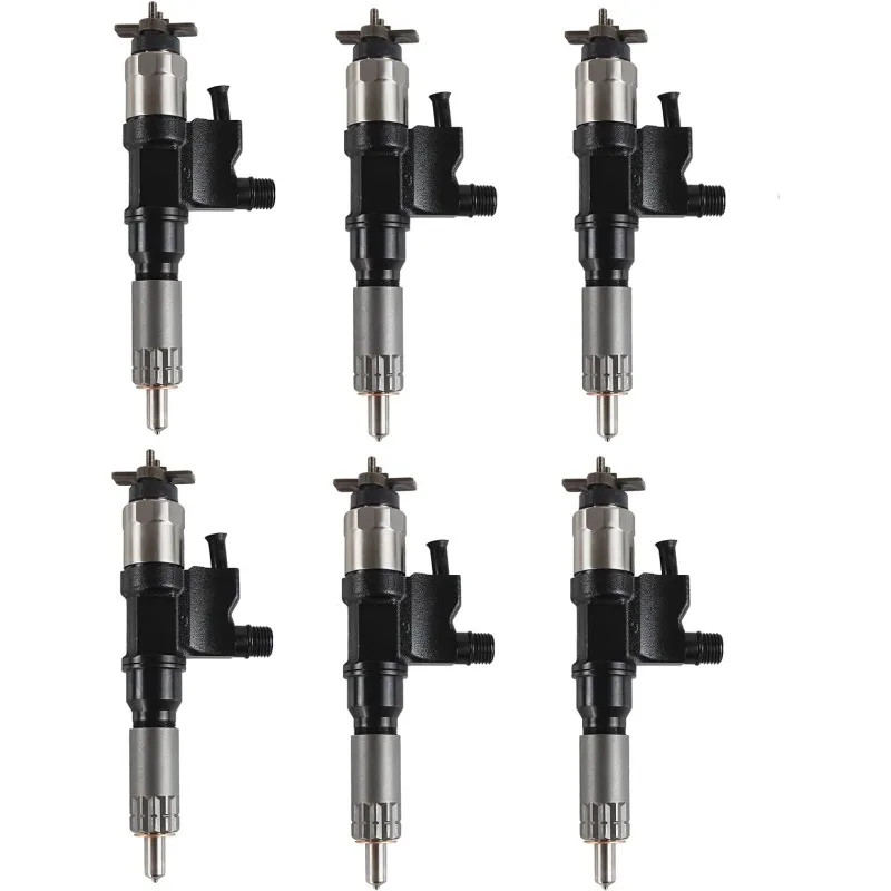 6PCS Fuel Injector 095000-6366 For Denso Isuzu 6HK1 4HK1 4HK1-TCC 4HK1-TCS 5.2L