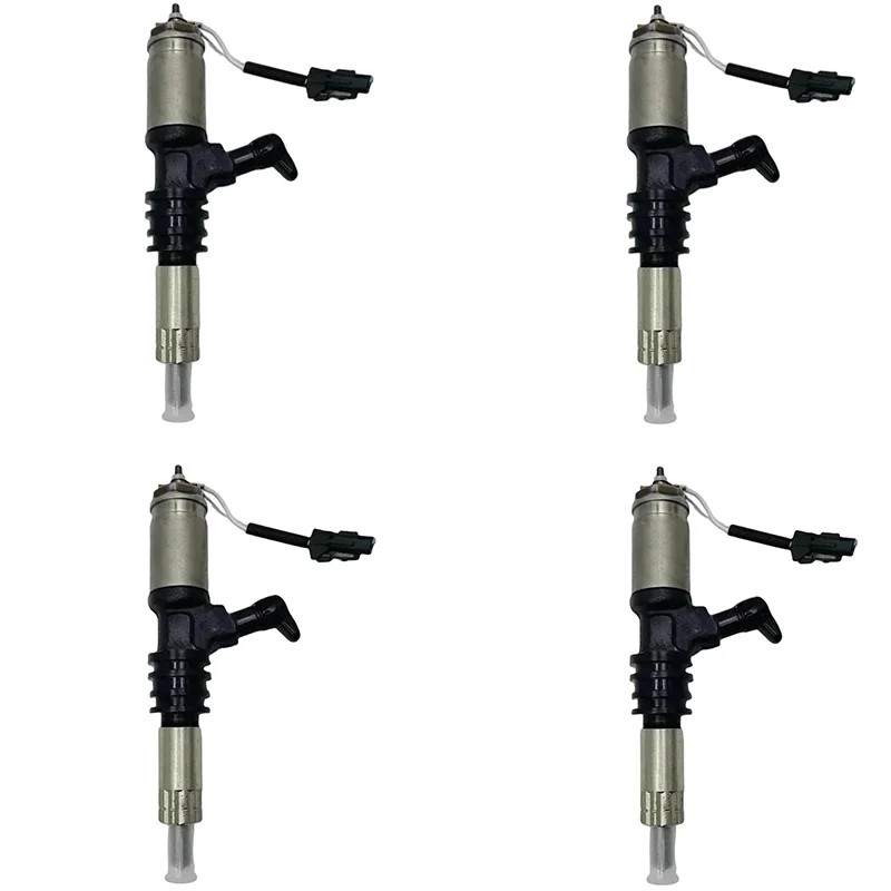 4PCS Fuel Injector 095000-1091 For Mitsubishi Fuso 6M60 6M60T 7.0d Engine