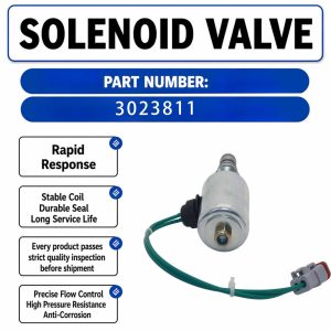 3023811 24V Solenoid Valve For Caterpillar Engine 3306 3406E 3412D 3412E 3508B