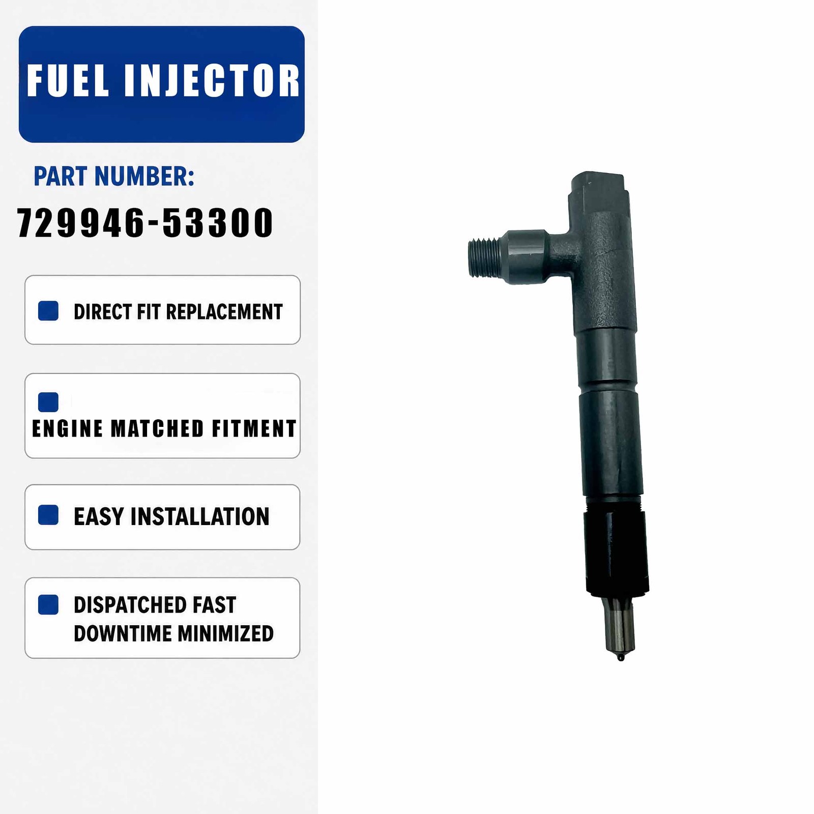 1PCS Fuel injector 1G796-53000 For Bobcat Backhoe Loader: BL370