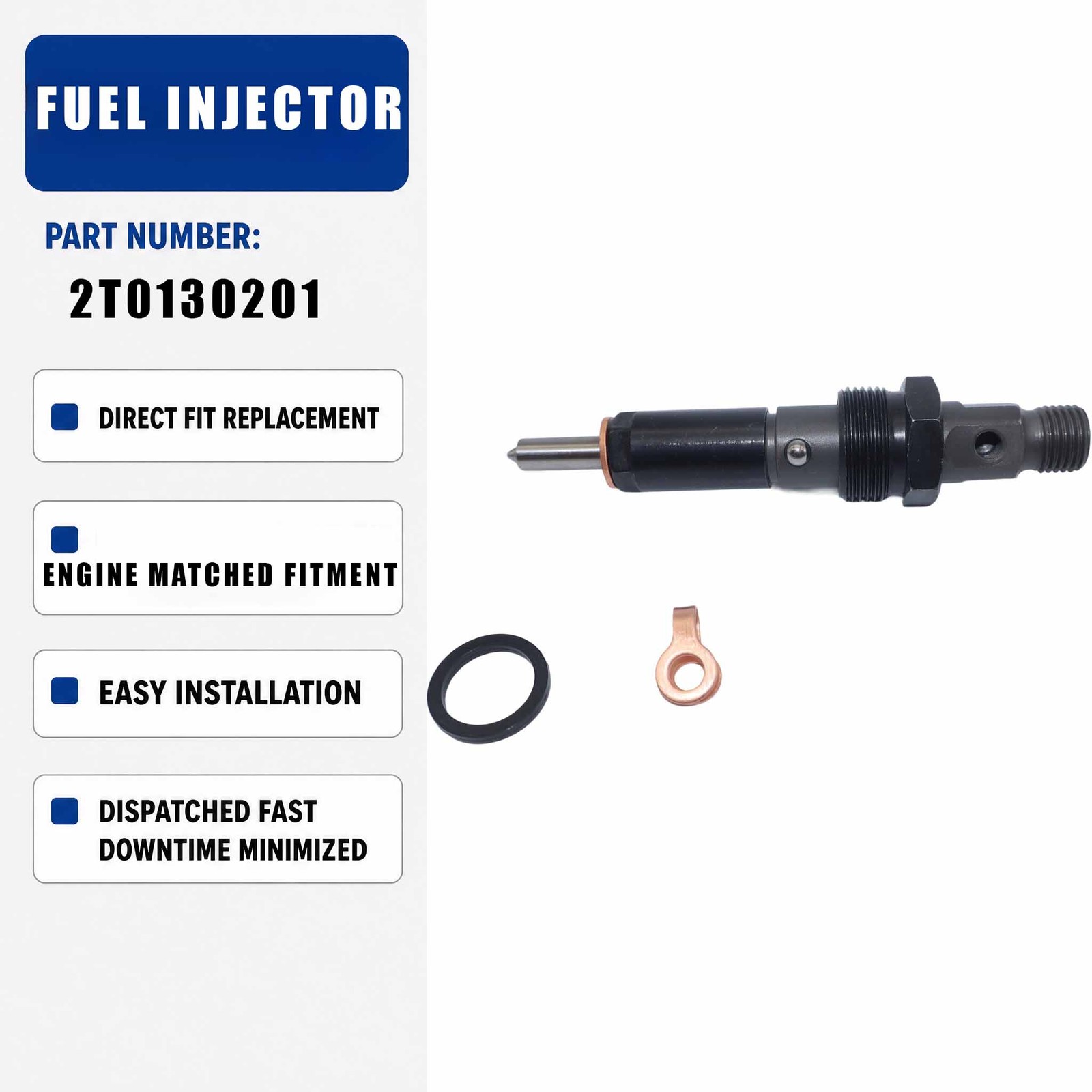 0432133837 1PCS Fuel injector For Cummins 6BT 6B 6BTA 4BT 4BT5.9 Engine