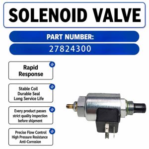 24V Solenoid Valve 27824300 For SY500H SY550H Excavator