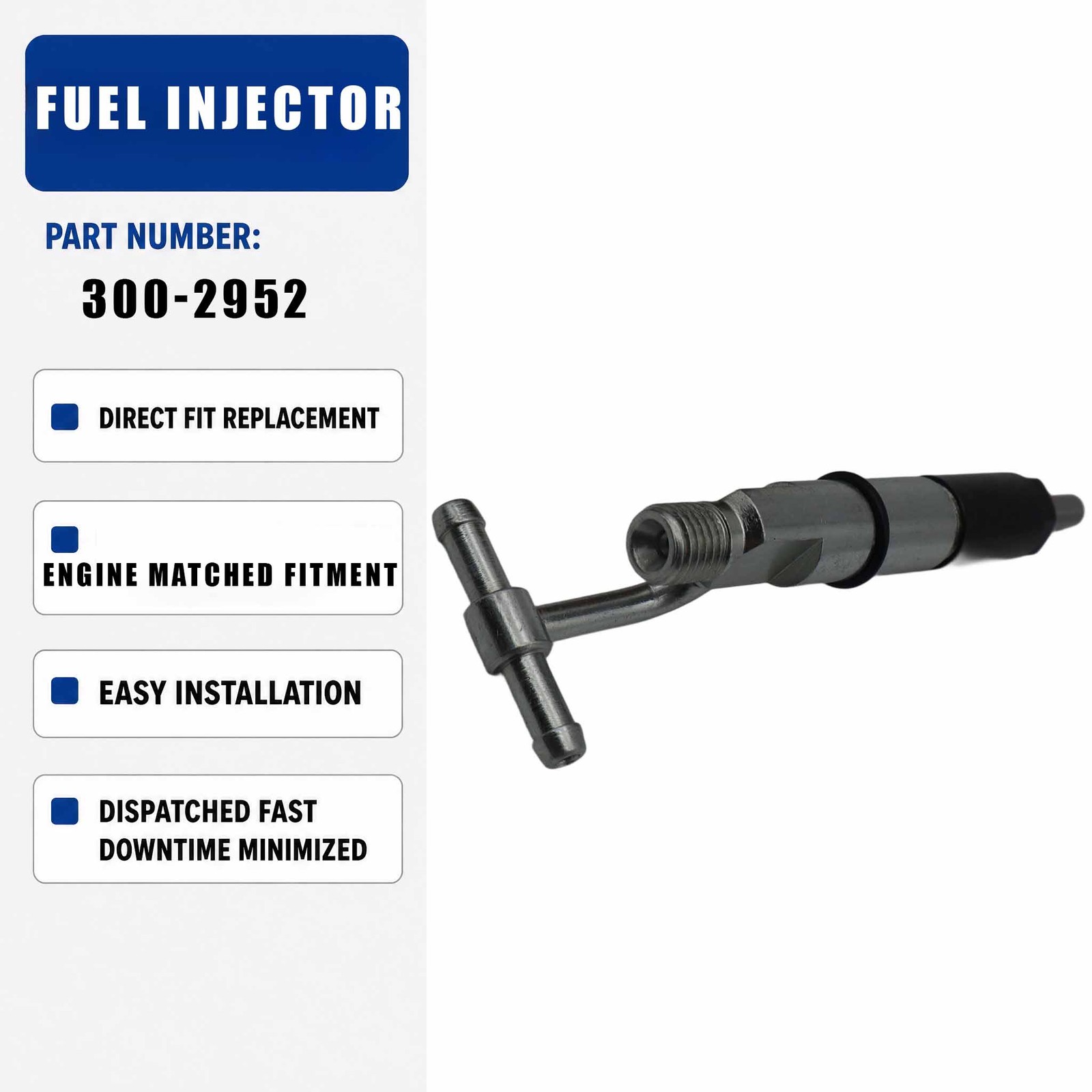 300-2952 1PCS Fuel Injector For Caterpillar CAT 262B 252B 272C 262C 248B 246B
