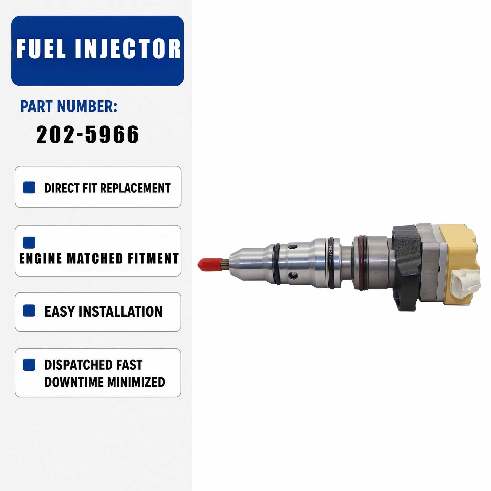 1PCS Fuel Injector 202-5966 For CATERPILLAR CAT 3126E