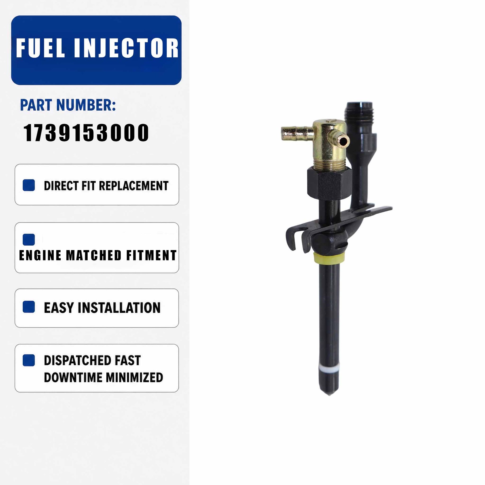 1PCS Fuel Injector 17391-53000 19013-53001 For Kubota L2850F L3450DT M4030DT
