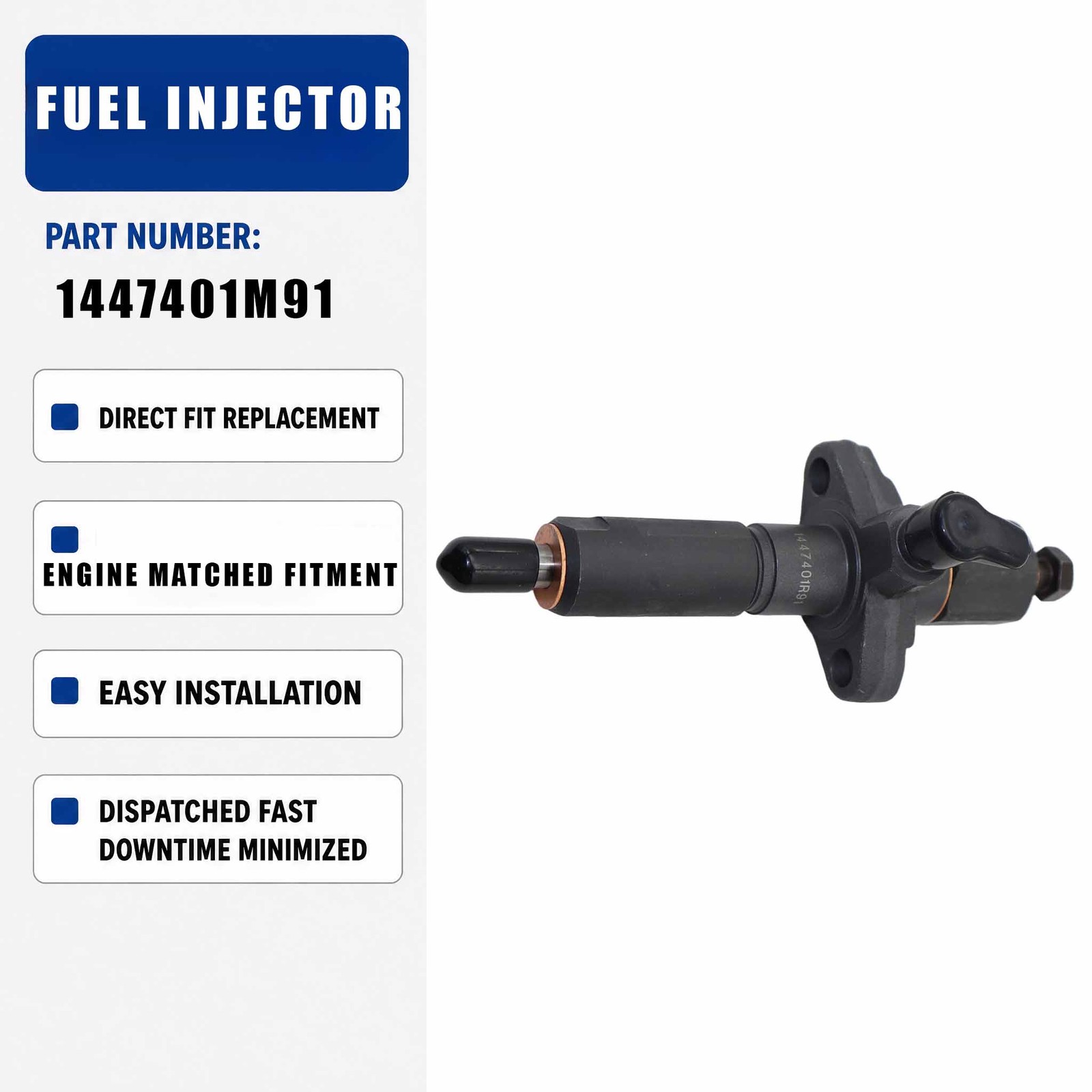 1PCS Fuel Injector 1447401R91 For Perkins AD3.152 AD4.203 Engine Massey