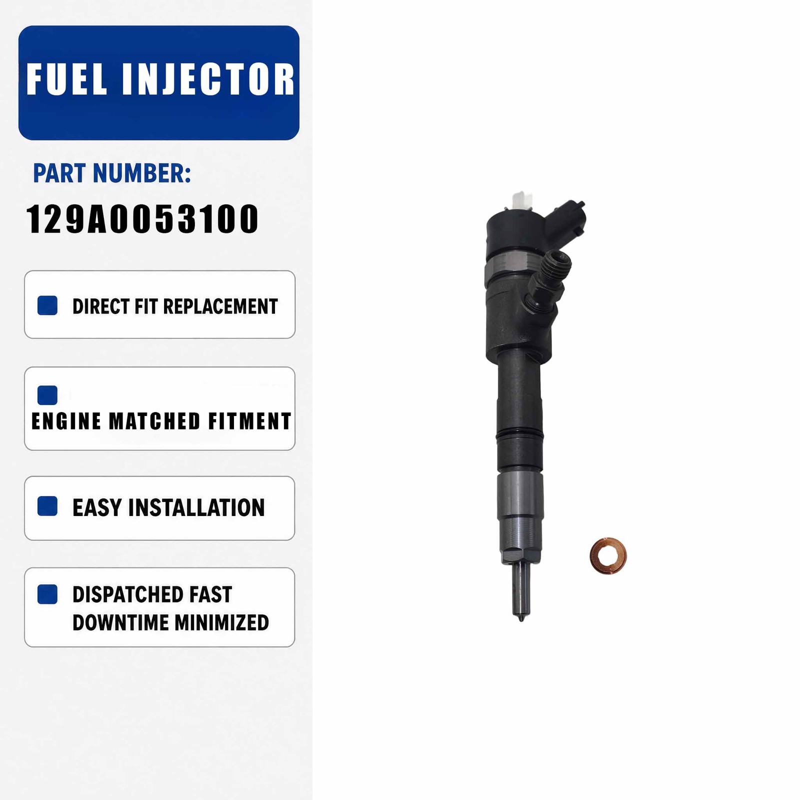 129A00-53100 0445110463 Fuel Injector For Yanmar 4TNV88C-PYBU 4TNV88C-PYB