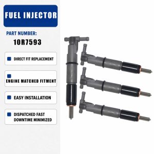 4PCS Fuel Injector 216-5478 10R-7593 For Caterpillar CAT 3044C Industrial Engine