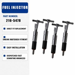 4PCS Fuel Injector 216-5478 10R-7593 For Caterpillar CAT 262B 252B 272C 262C