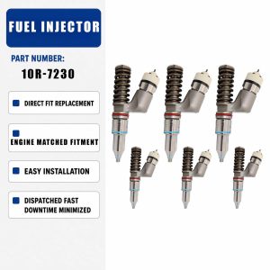 10R-7236 Fuel Injector For Caterpillar CAT MD6200 Rotary Drill 6PCS