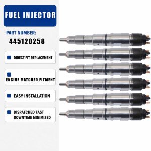 400903-00031 6PCS Fuel Injector For Doosan DX340LC-5 DX350LC-5 Excavator