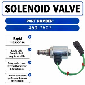 24V Solenoid Valve 4607607 For Caterpillar CAT Engine C9 C15 C18 3116