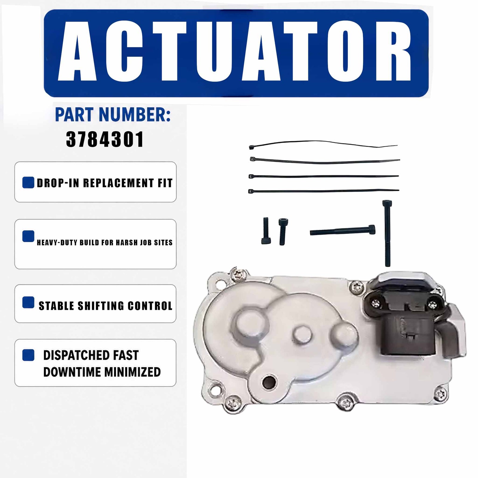 12V Turbo Eletronic Actuator PN-3784301 3780075 3784301 For Cummins 8.9 ISC ISL