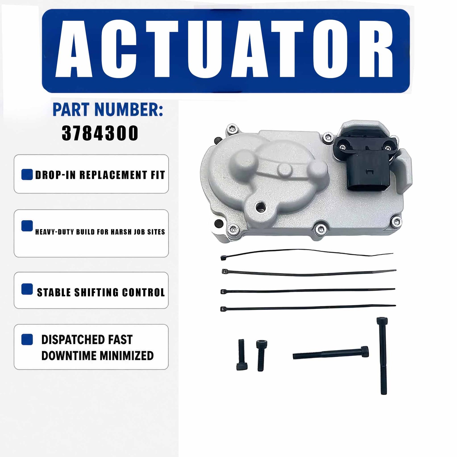 24V Turbo Eletronic Actuator PN-3784300 3784300 For Cummins Engine 8.9L ISL