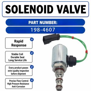 24V Solenoid Valve 198-4607 For Caterpillar CAT D7R D9T D6R D8T D6M D5M D6N D5N