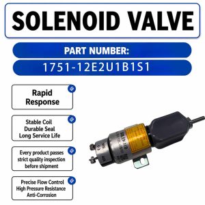 12V Stop Solenoid Shutoff SA-4984-12 For Woodward 2001 2003 Genie Lift GN77402