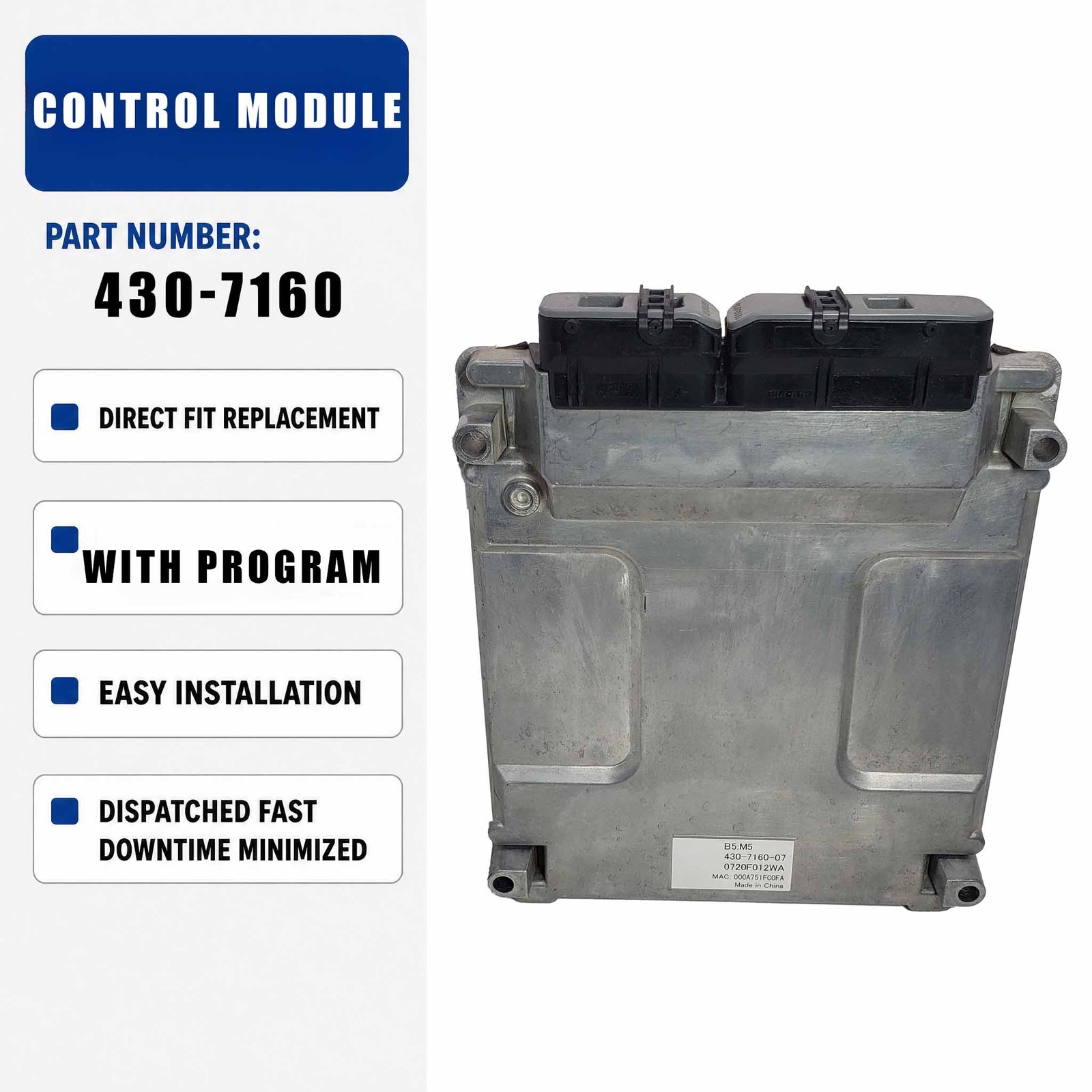 Electronic control unit CA4307160 For Caterpillar CAT C7.1 Engine 323 326 330
