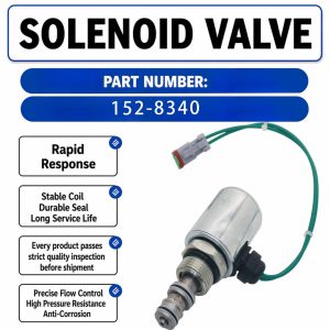 152-8340 24V Solenoid Valve For Caterpillar CAT D400E D250E 740B D350E D250E II