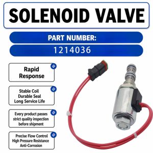 121-4036 12V Solenoid Valve For Caterpillar CAT Backhoe Loader 424D 446D 436C
