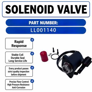 Solenoid Valve LL001140 For SH200-5 SH210-5 SH220-5 Excavator and CX210 CX210B
